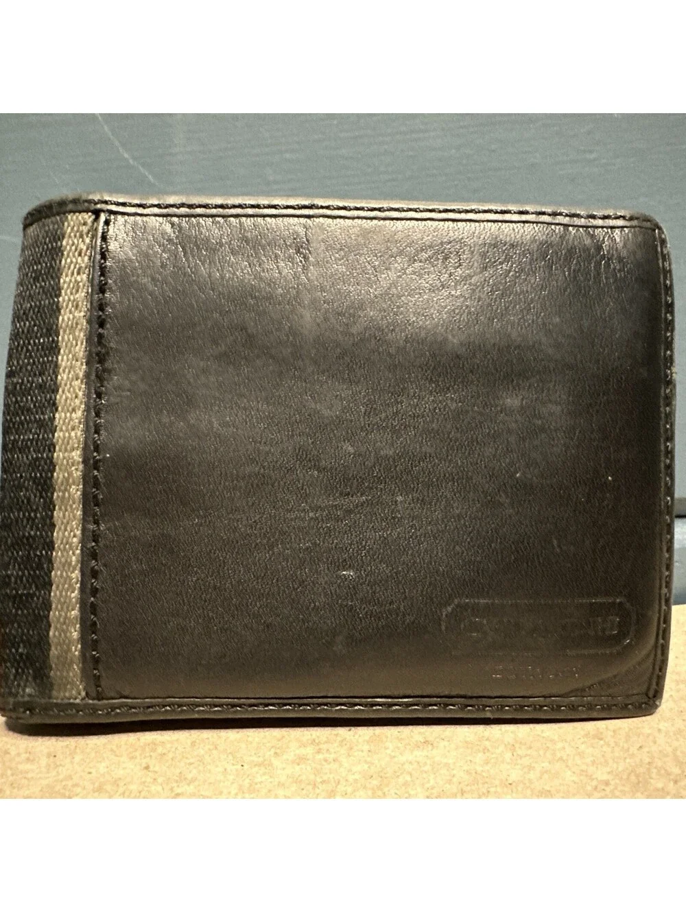 COACH Heritage Men’s Leather Passcase ID Wallet Black